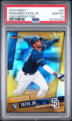 2019 Topps Finest Gold Refractor FERNANDO TATIS JR. RC 23/50 PSA 10 #85