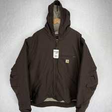 Carhartt 104392-DKB Sherpa Lined Hooded Jacket Dark Brown Mens 3XL Regular NEW
