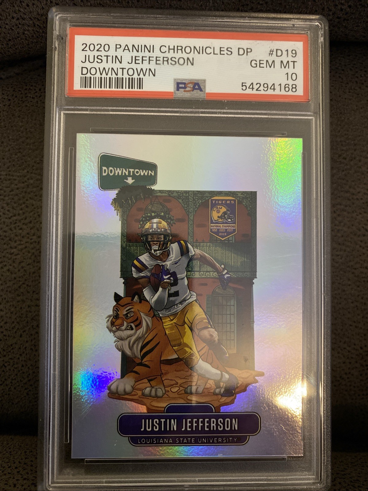 Justin Jefferson Panini Chronicles Draft Picks Downtown Collegiate #D19 Base