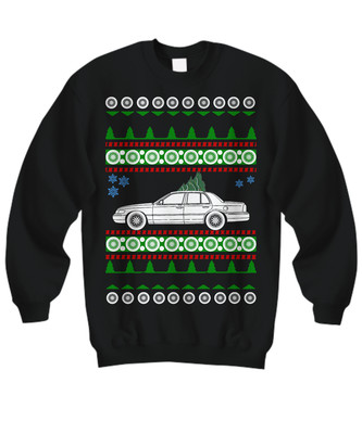 3rd Gen Mercury Grand Marquis Ugly Christmas Sweater 1998-2002 - Sweatshirt