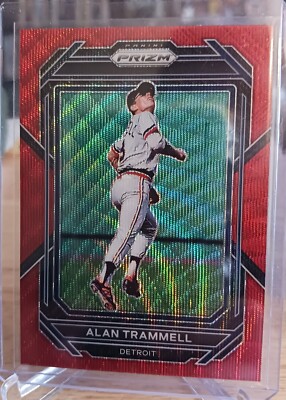 2023 Panini Prizm Alan Trammell #238 Ruby Wave Prizm Detroit Tigers 