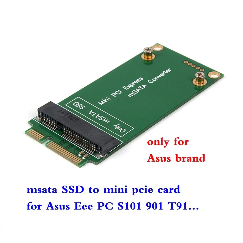 3x5cm mSATA to 3x7cm Mini PCI E SATA SSD Adapter for Asus Eee PC S101 901 T91