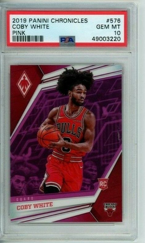 2019 PANINI CHRONICLES PHOENIX #576 COBY WHITE PINK ROOKIE RC PSA 10 GEM MINT