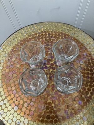 Set of four Small Glass Tulip Cups ￼P1