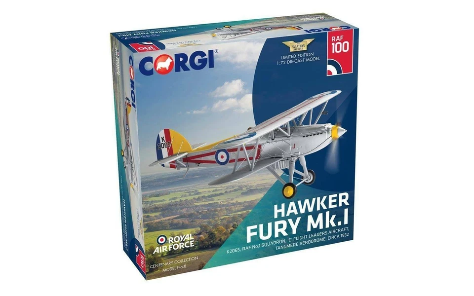 Corgi AA27304, Hawker Fury Mk.I, K2065, RAF No.1 Sqn "C" Flight Leaders Aircraft - Image 2 of 2