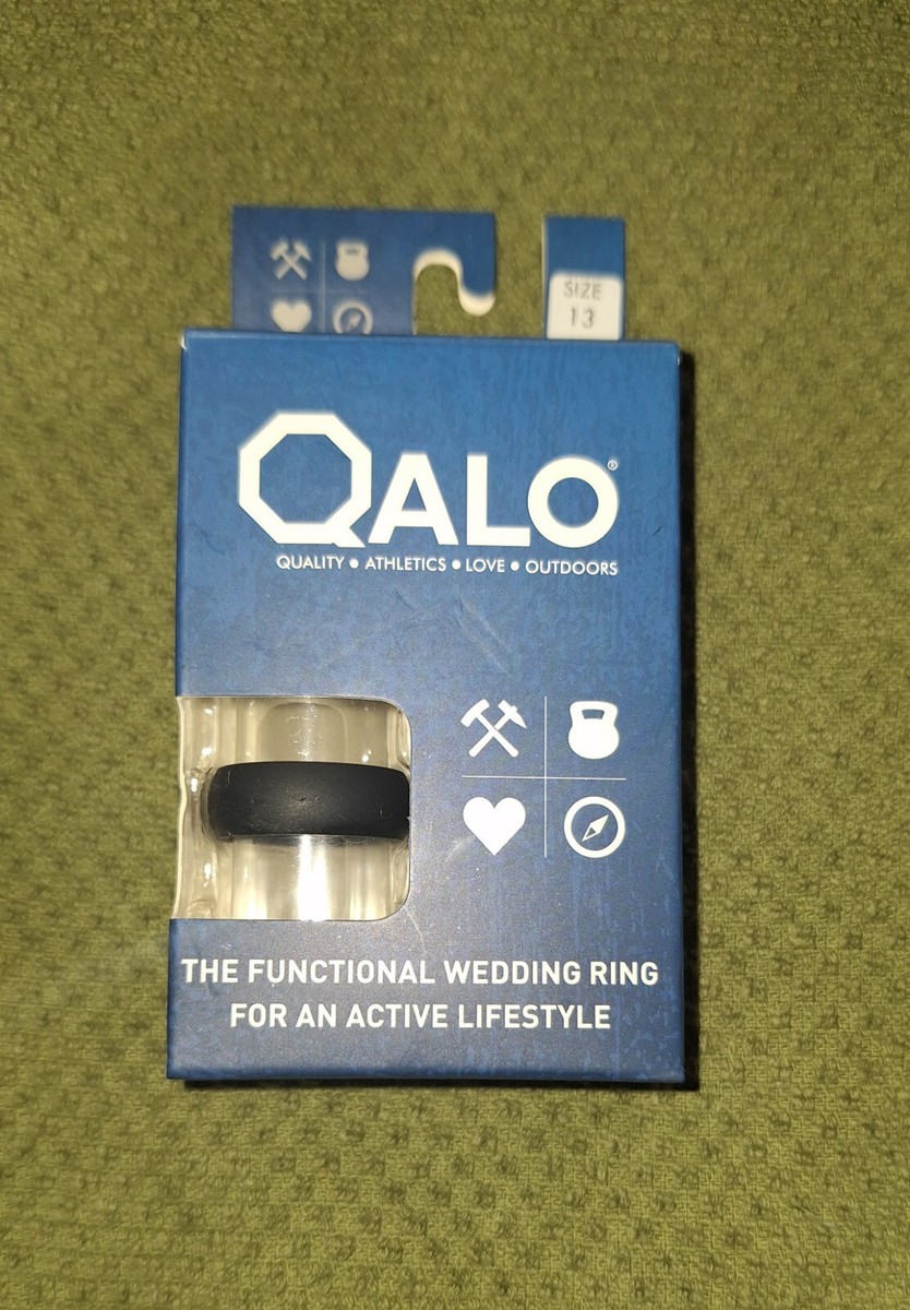 (SB 1) QALO MEN'S SILICONE RING BLACK SIZE 13