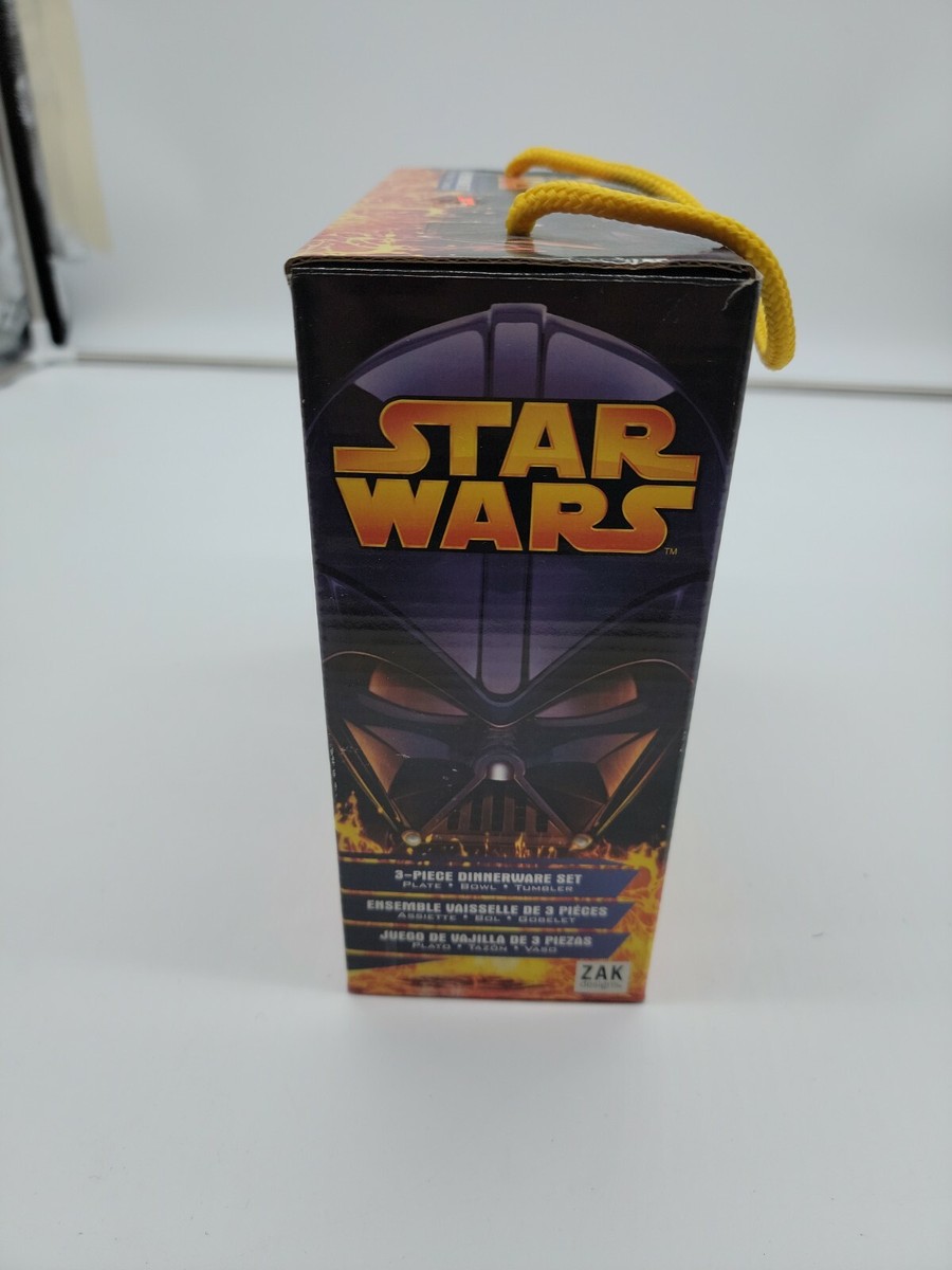 [ZAK DESIGNS] Star Wars Darth Vader 3-piece Kids Dinnerware Set New
