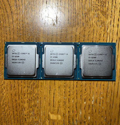 THREE (3) Intel Core i5-6500 3.20GHz Quad-Core SR2L6 Processors