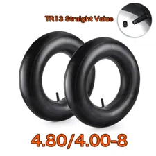 Pair of New 480-4.00-8 4.00-8 TR13 Valve Lawn Mower Tire Inner Tubes 480/4.00-8