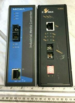 Moxa Ind Media Converter IMC-101-S-SC-T & Etherwan Hardened Media Convert EL9000
