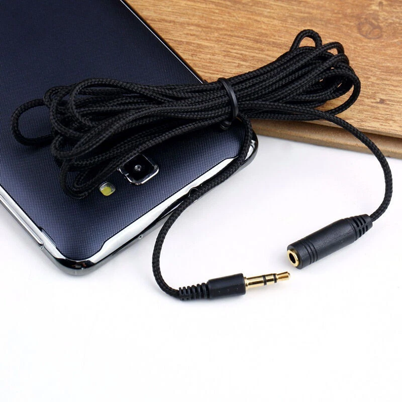 2Pcs 5M Male to Female 35mm Headphone Extension Cable Audio For S✨ Lead M5 CS - Image 4 of 4
