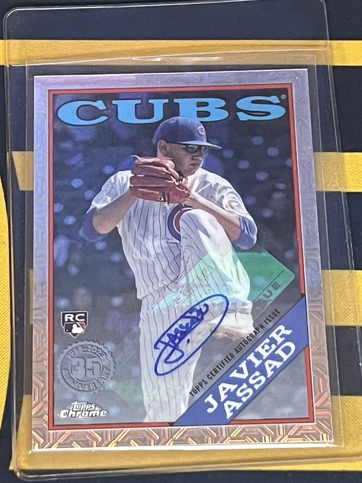 2023 Topps Chrome Javier Assad Rookie Auto 1988 Silver Mojo #T88CU-25 44/99 - Image 2 of 3