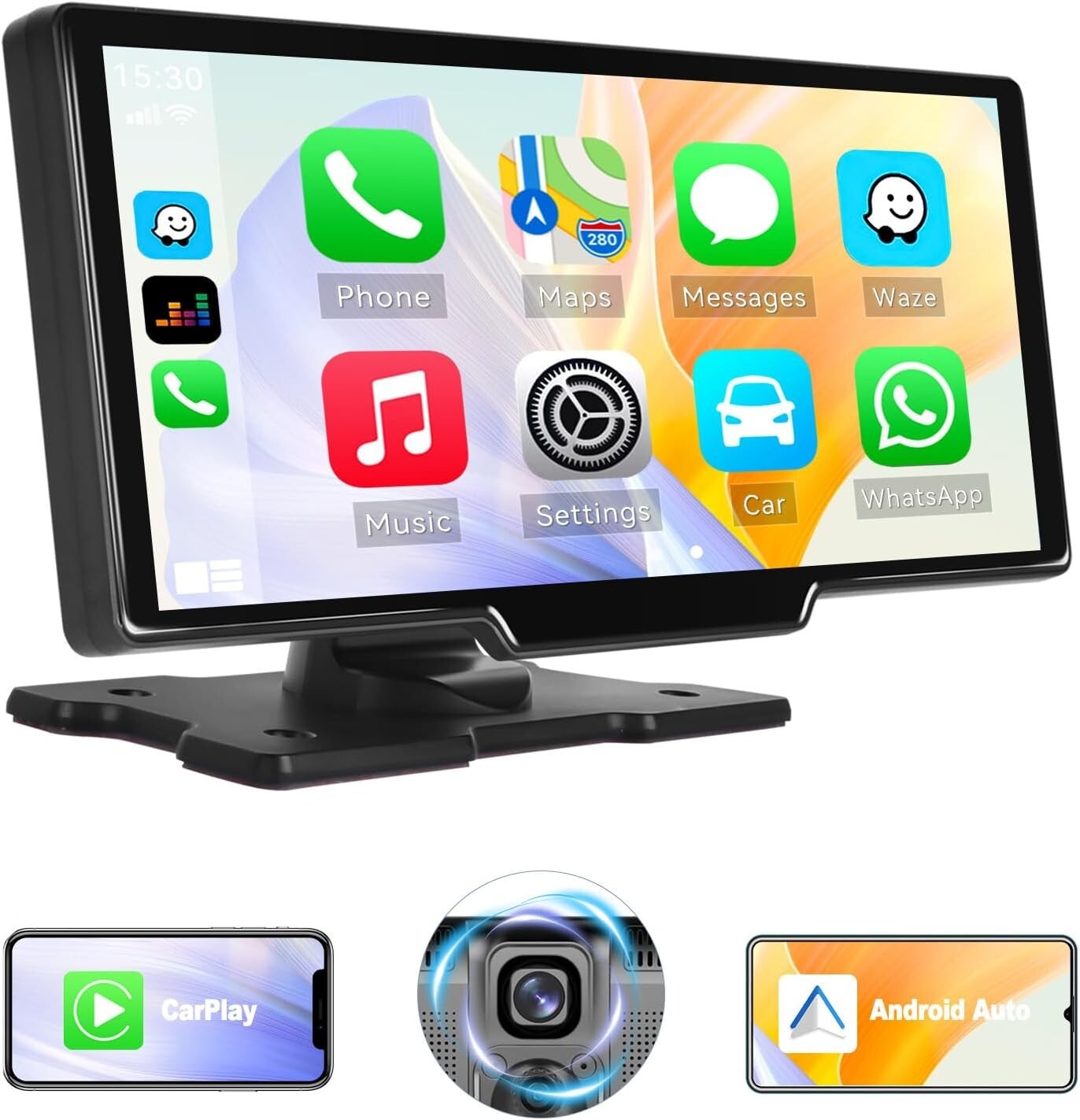 Dash cam écran tactile HD 9.3 pouces pour simplifier le stationnement