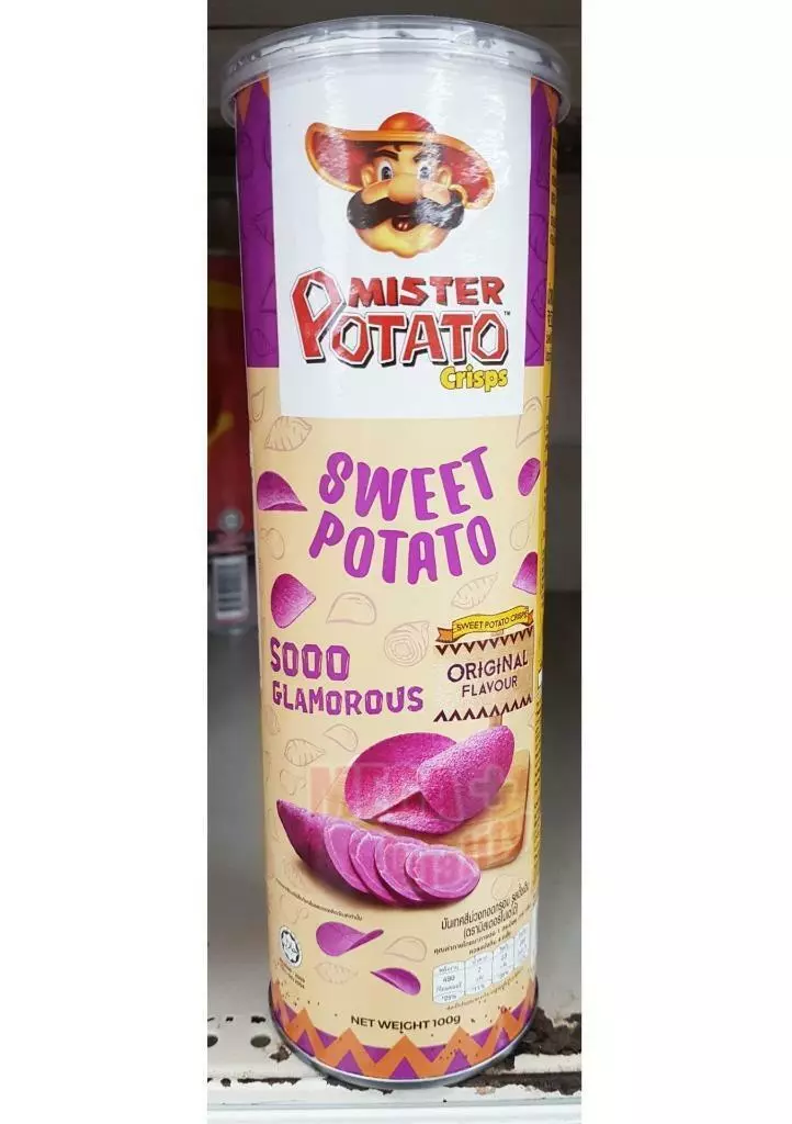 Potato Crisps Mister Potato Sweet Purple Taste Food Snack Original Flavour  100g.