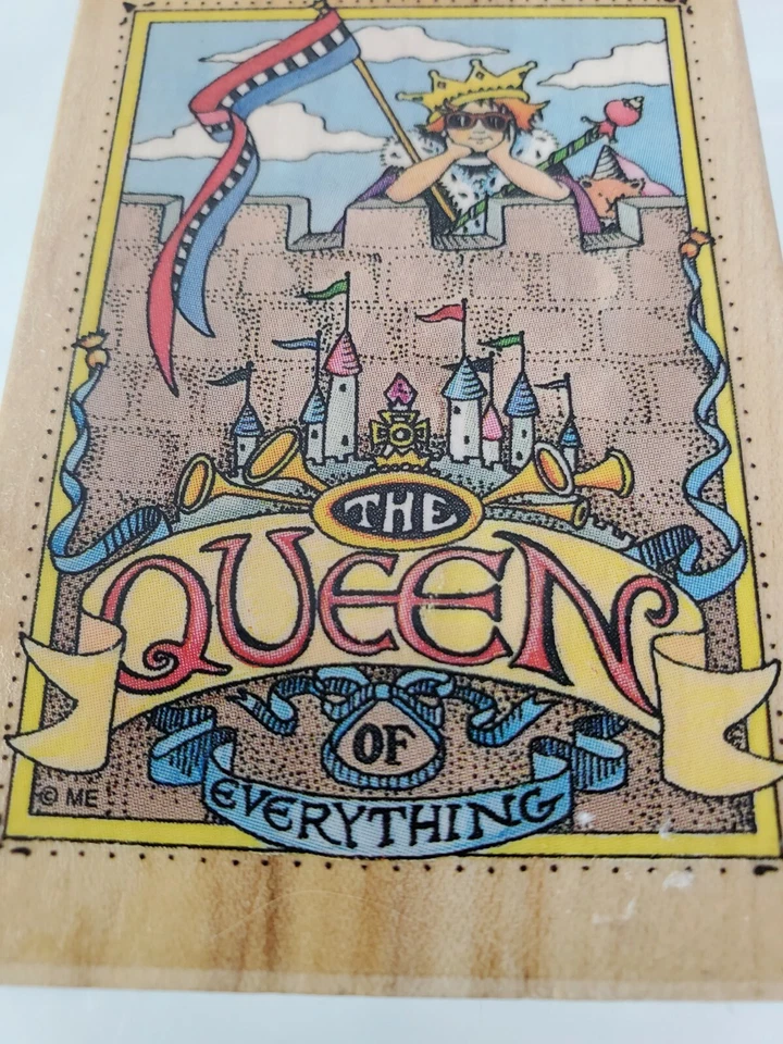 Sello de goma castillo de arena de la reina de todo Mary Engelbreit 592H 3 SN Foto 2 de 4