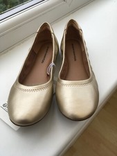 Amazon Essentials Ladies Flat Ballet type Shoes -  Navy Blue, Gold or Beige