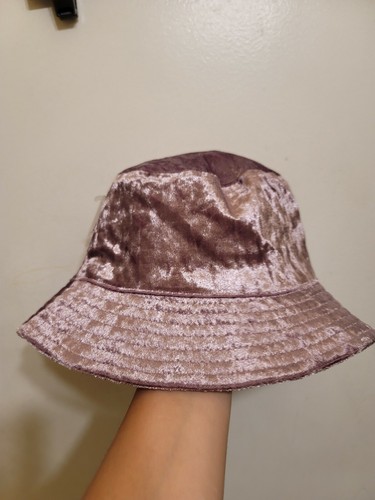 Anthropologie Velour Bucket Hat 