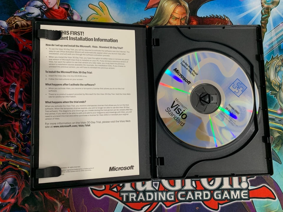 Microsoft Visio Standard Disk PC Program Version 2002 with  KEY CODE - Image 2 of 3