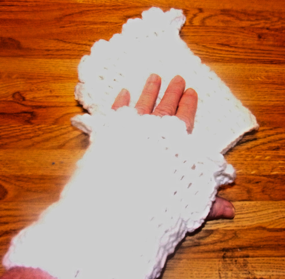Gloves fingerless Wearable Art Hand crochet