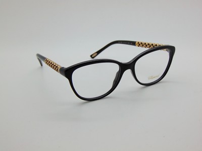 NEW Authentic CHOPARD VCH 182S 0700 Black/ 23 KT Gold Plated 53mm Rx Eyeglasses