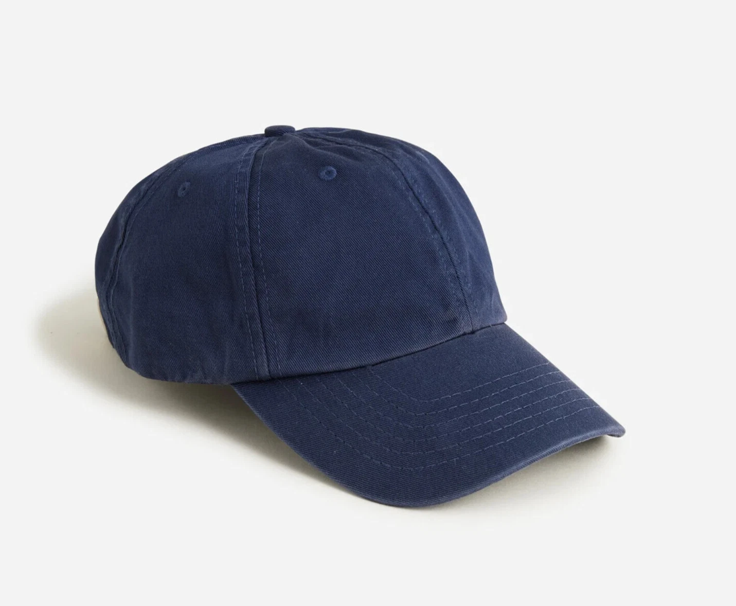 J. Crew Made in USA Garment-Dyed 100% Cotton Twill Baseball Cap Hat Navy NEW