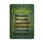 Cabin Rules: Make Memories Talk Long Walks Funny Quote Aluminum METAL Sign   
