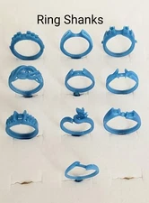 Lot Of 10  Ring Shanks. Wax Patterns For Lost Wax Casting 25-011