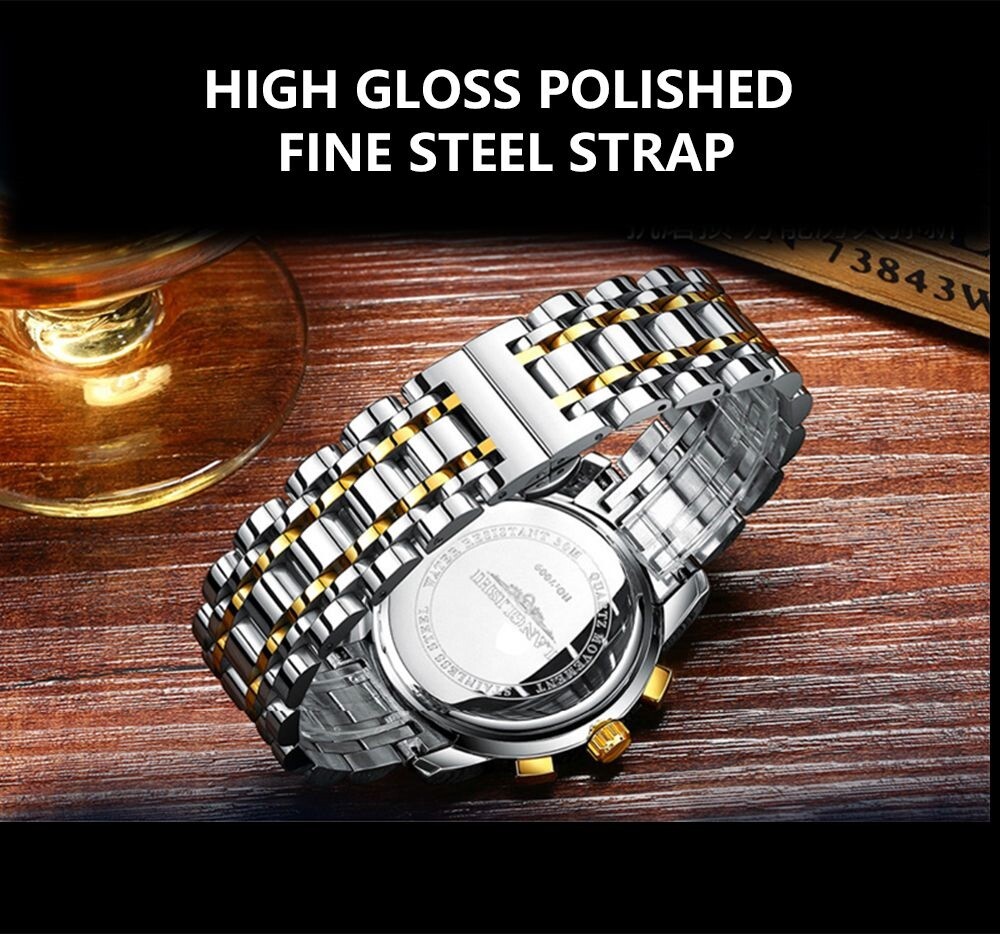 Men Watch Luxury Business Watches Stainless Strap Sport