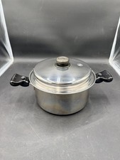 Saladmaster 7 Qt Stockpot 316 Surgical Stainless Steel Lid/2 Versa Tec Handles