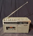 Vintage! Sanyo AM/FM Cassette Portable Radio M 6464 w/ alarm, loaded w/features!