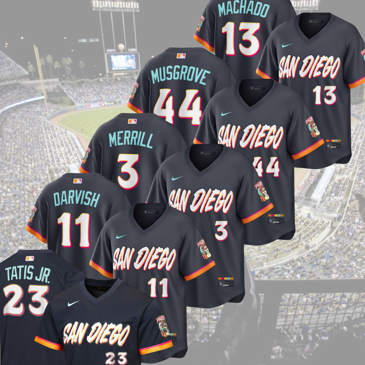 Men's San Dieg0 Obsidian 2026 City Connect Stadium Jersey | eBay