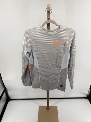 Nike Pro Hyperwarm Aeroloft Light Grey Training Top Men s Size Small