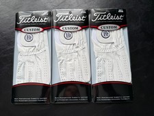 3 NEW TITLEIST CUSTOM GOLF GLOVES - MEN'S MEDIUM WORN ON YOUR LH 