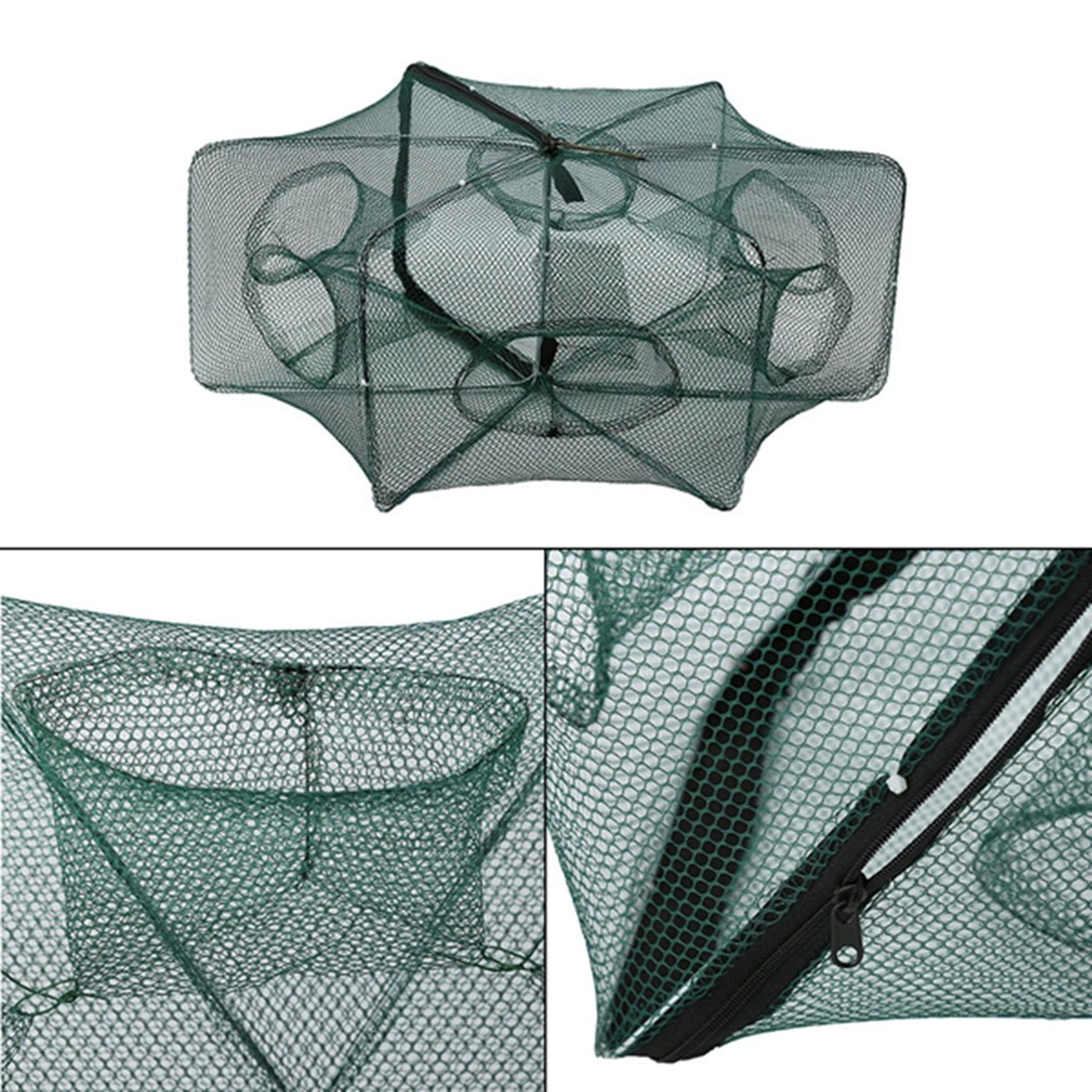 6 Holes Automatic Fishing Net Shrimp Cage Nylon Foldable Crab Fish Trap Cast | eBay 6 Holes Automatic Fishing Net Shrimp Cage Nylon Foldable Crab Fish Trap Cast | eBay