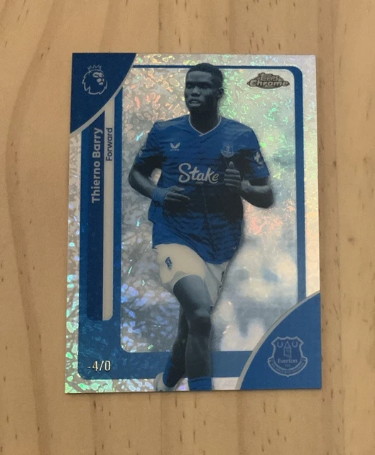 Topps Chrome Premier League 2026 Thierno Barry Everton Frozenfractor -4/0