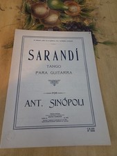 Partituras de tango Sinopoli Sarandi para guitarra clásica extremadamente raras
