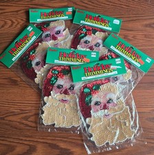 Holiday sequin Santa 7" bundle of 6