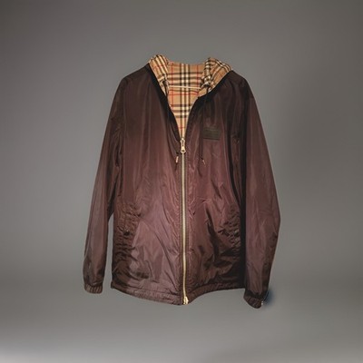 希少✨ ヴィンテージ Burberrys バーバリーズ プレーントゥ 24.5 Burberry Windbreaker Jacket Reversible Large Gently Used Excellent