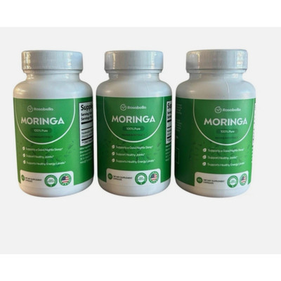 3 pack Moringa Capsules Pure Nutrient-Rich Moringa Powder A Natural 180 capsules