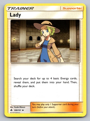 Lady 109/131 Uncommon Forbidden Light Pokemon Lightly Played