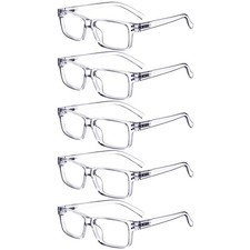 3.0 Reading Glasses for Men, Readers for Women, 5pack Clear Frame