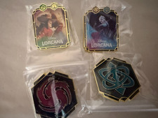 4 - Disney Lorcana League promo pin lot