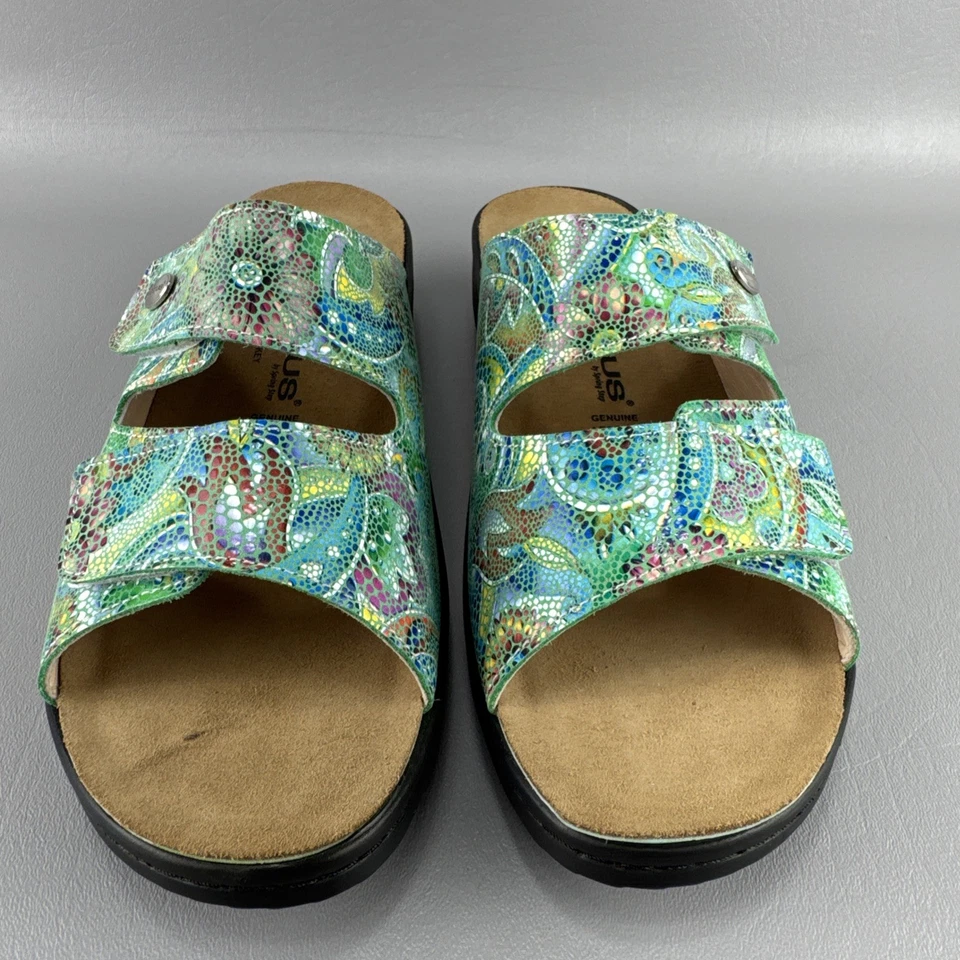 Spring Step FLEXUS Sandals Bellasa Green Multi Sz 9.5 41 Comfort Slip On Slides - Image 3 of 4