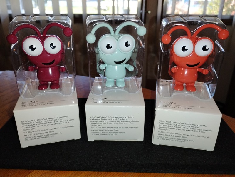 Cricut Cricut Cutie 3-Pack Figures, Merlot Seafoam, Persimmon,  Pre-owned In Box