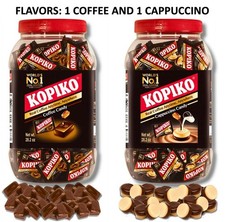 Kopiko Candy Jars 2 Jars, 28.2 oz Each   2 Coffee, 2 Cappuccino, or 2 Mixed
