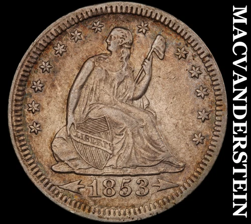 1853 Seated Liberty Quarter- Extra Fine Better Date No Reserve #J3737