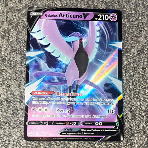 Galarian Articuno V 058/198 Swsh06: Chilling Reign Holo English 210 HP