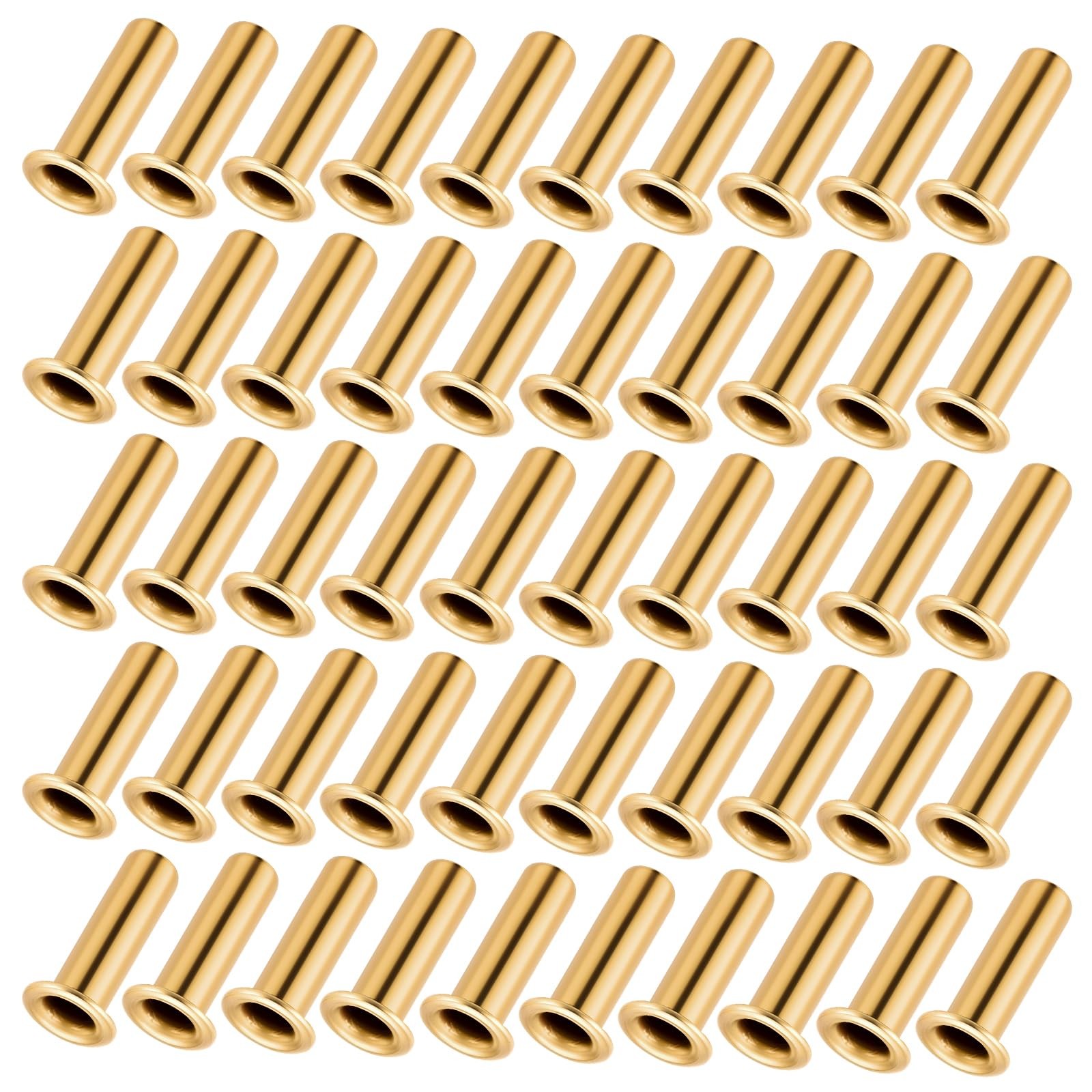 50 PCS 1/4 Inch Tube ID Brass Compression Fitting 4mm Tube OD Gold Color Kit