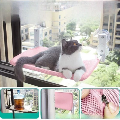 Hamac de fenêtre pour chat pliable et lavable - Photo 1/4