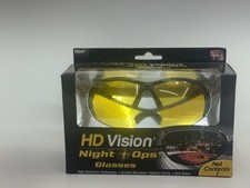 HD Vision Night Ops Lenses Sunglasses- Unisex- Adult- Black